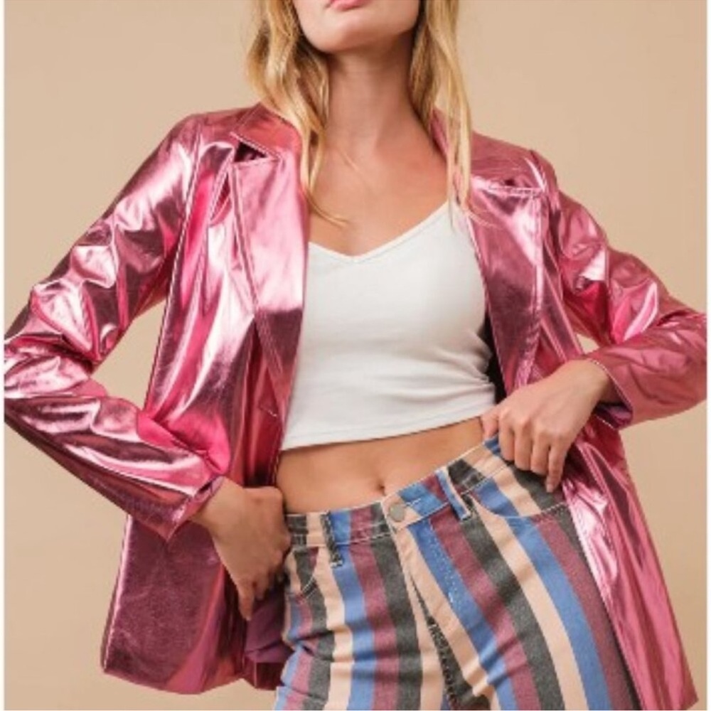Buddy Love Shimmering Pink Blazer
